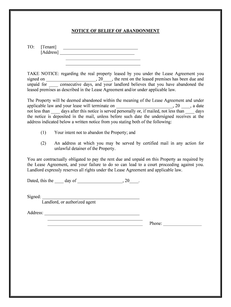 Sample Letter to Remove Property from Premises  Form