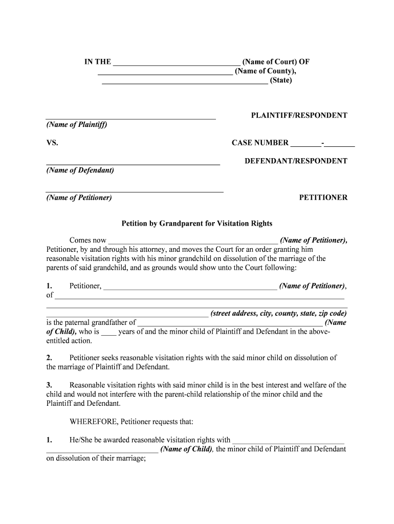 Grandparent Rights  Form