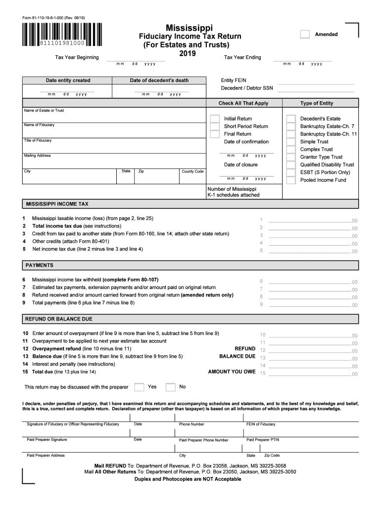 Get and Sign Copy of Ms State Return 2019 Form