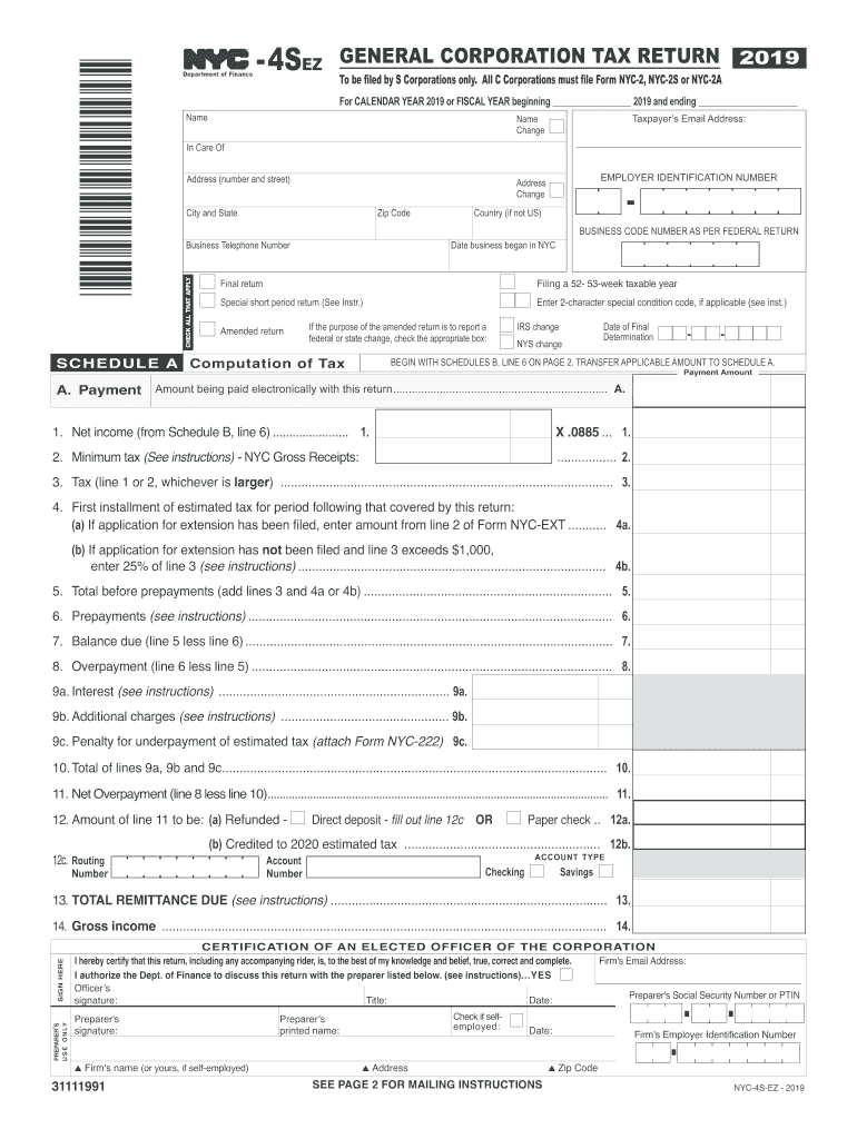 Get and Sign TM 2 BUSINESS CORPORATION TAX RETURN Department of 2019 Form