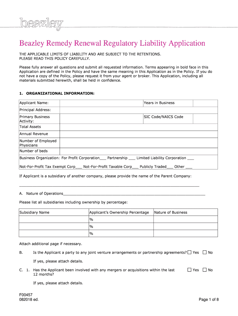 The APPLICABLE LIMITS of LIABILITY and ARE SUBJECT to the RETENTIONS  Form