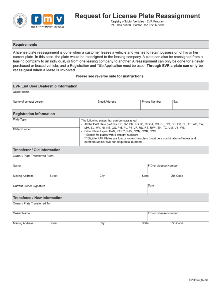 reassignment form
