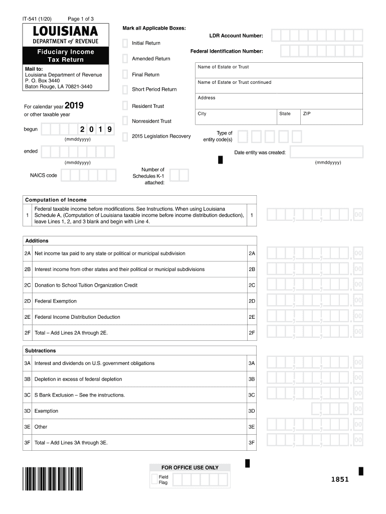 Louisiana Income Tax  Form