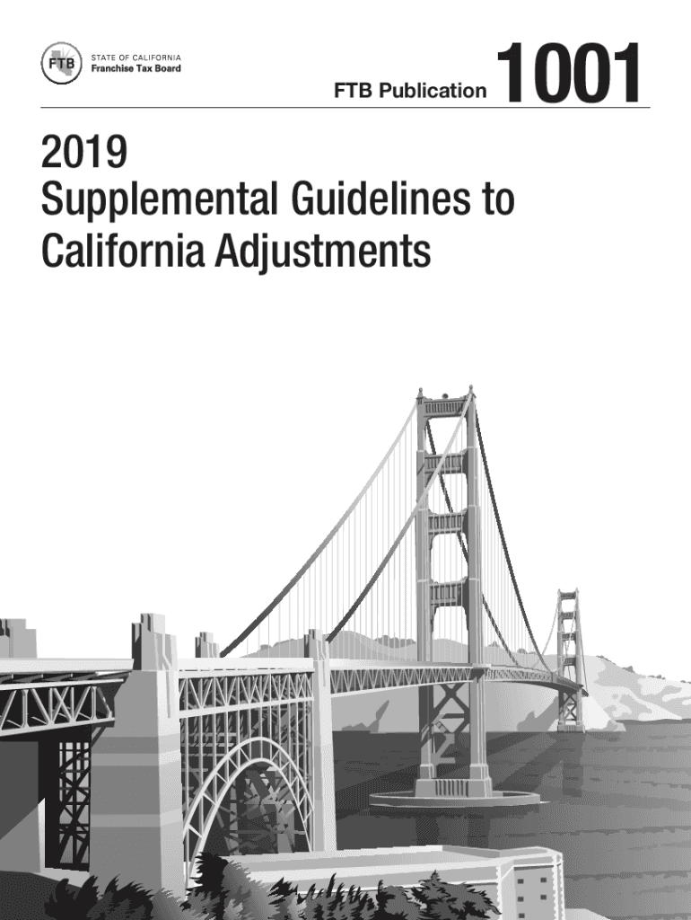  Publication 1001 Supplemental Guidelines to California Adjustments Publication 1001 Supplemental Guidelines to California Adjust 2019