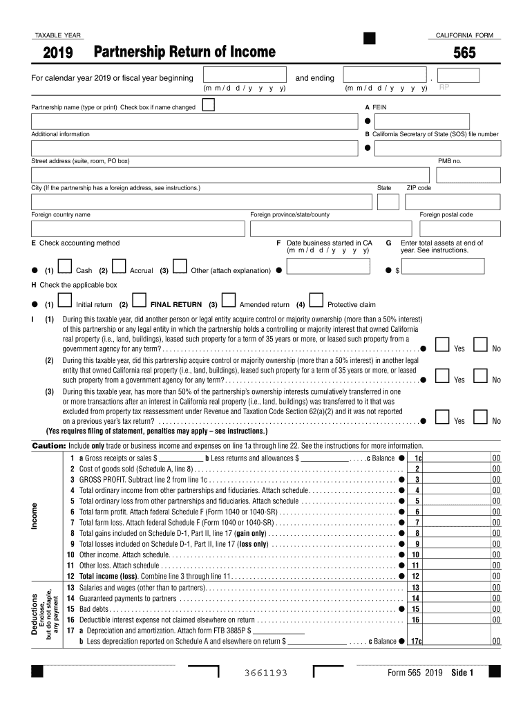  Ca Ftb Income 2019