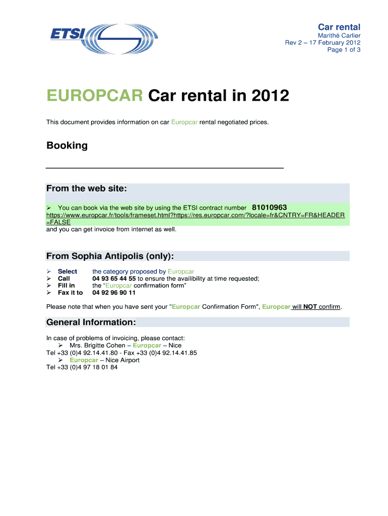  Collective Letter 11 Preferential ETSI Conditions for Accommodation and Other Services in the Sophia Antipolis Aarea, Edition 2012-2024