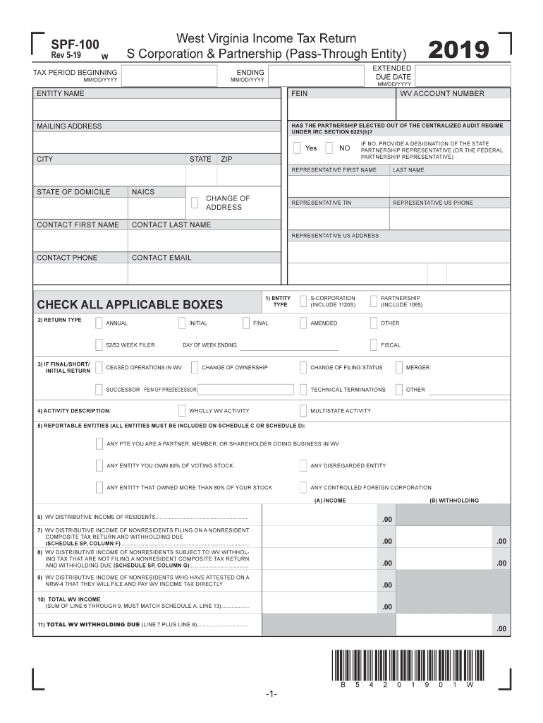 Get and Sign Wv Spf 100 2019-2022 Form