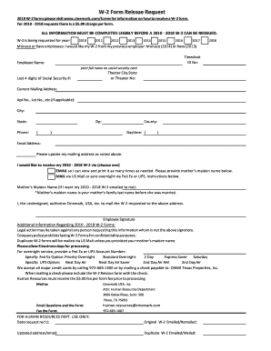 Cinemark W2 - Fill Out and Sign Printable PDF Template | signNow