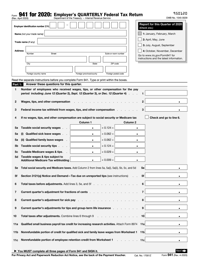 What Is A Federal 941 Form 2019 Fill Out And Sign Printable PDF 