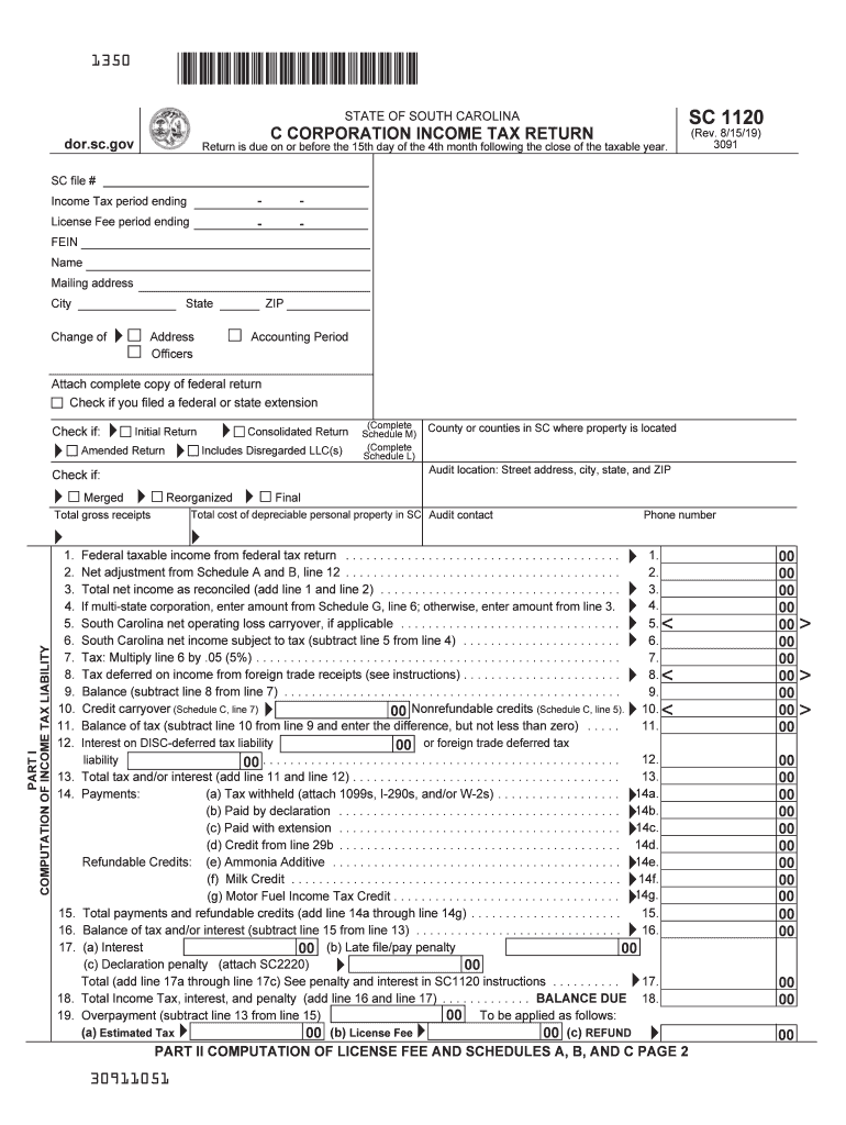 Get and Sign South Carolina State Income Tax 2019 Form