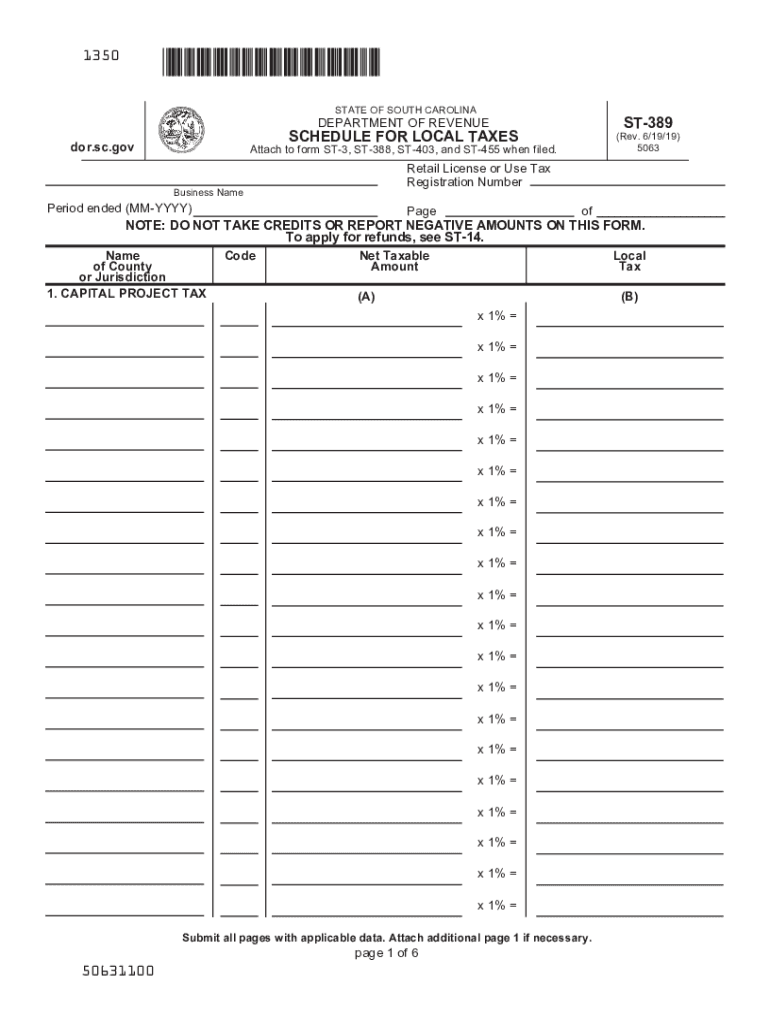  Printable St 389 Form 2019