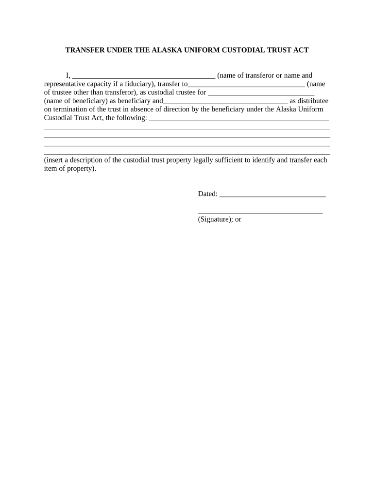 Alaska Trust Act  Form