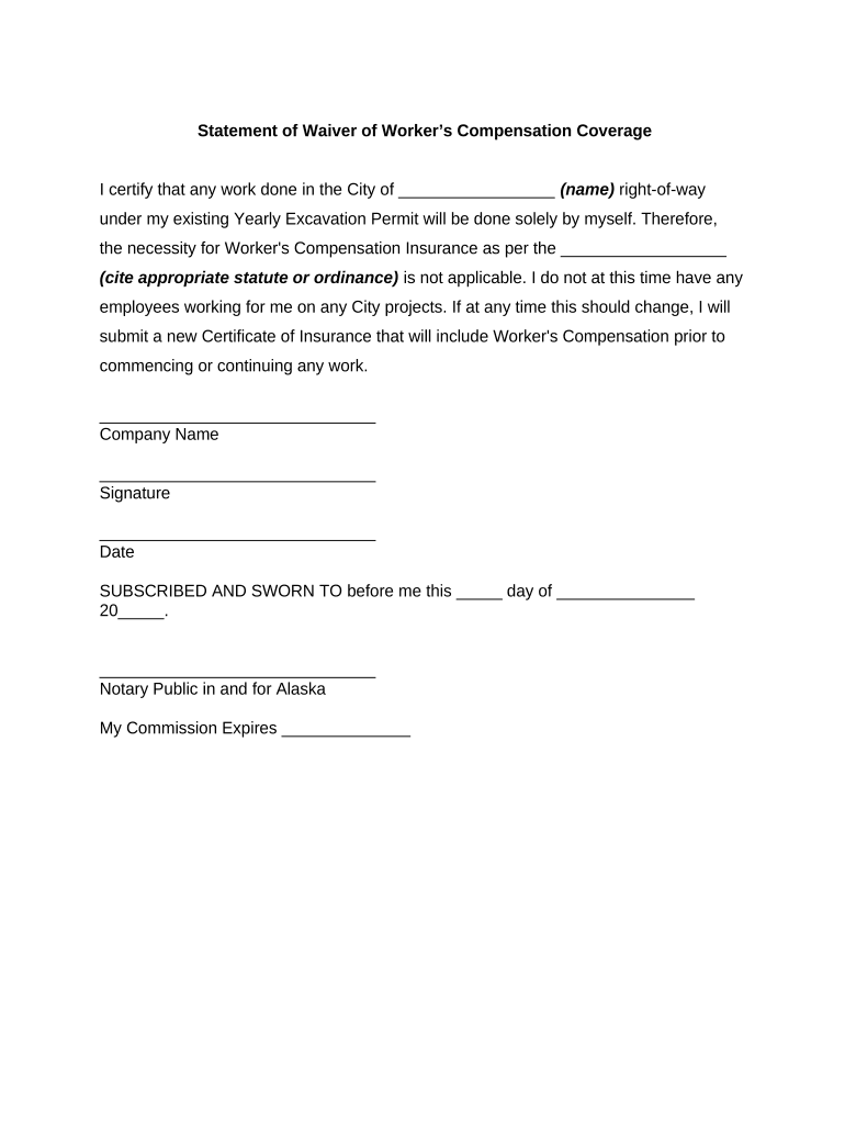 Worker Compensation  Form