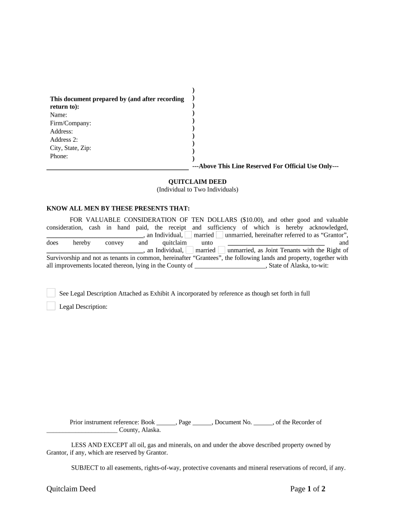 Alaska Deed  Form