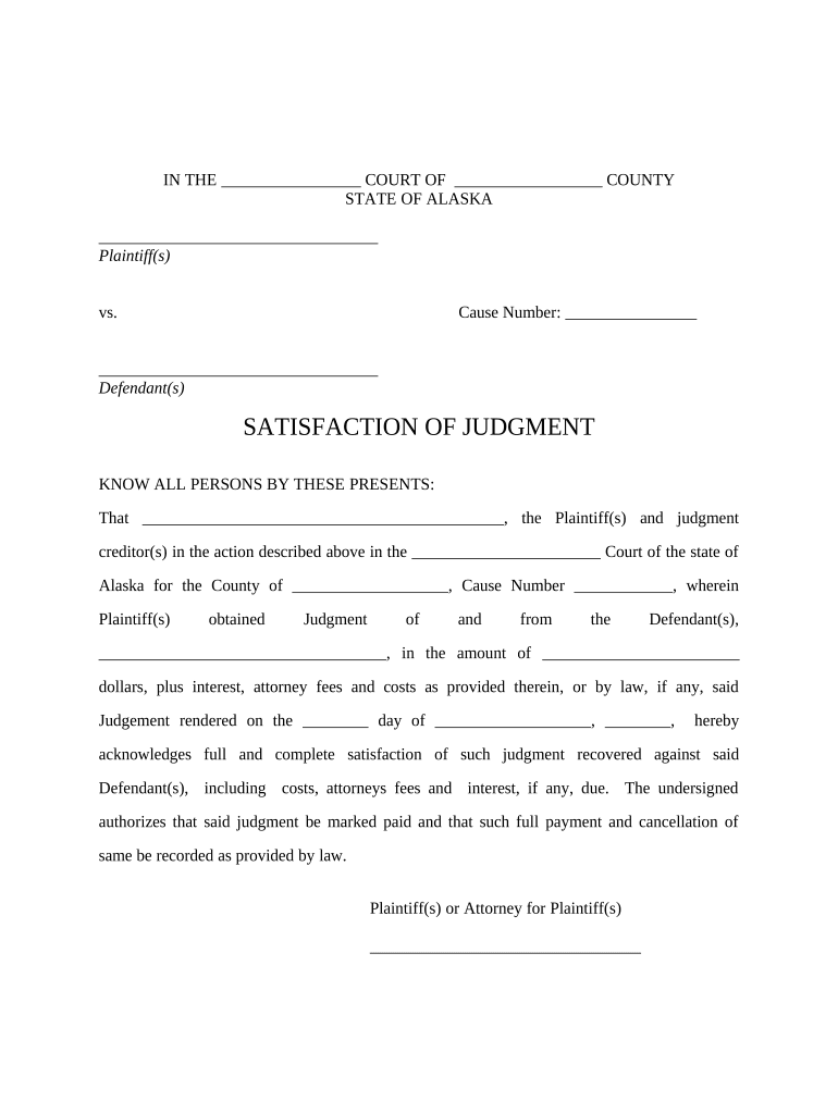 Ak Judgment  Form