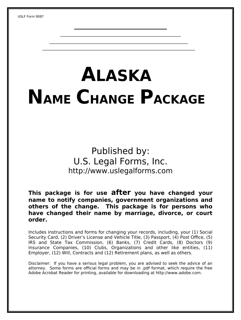 Alaska Name Change  Form