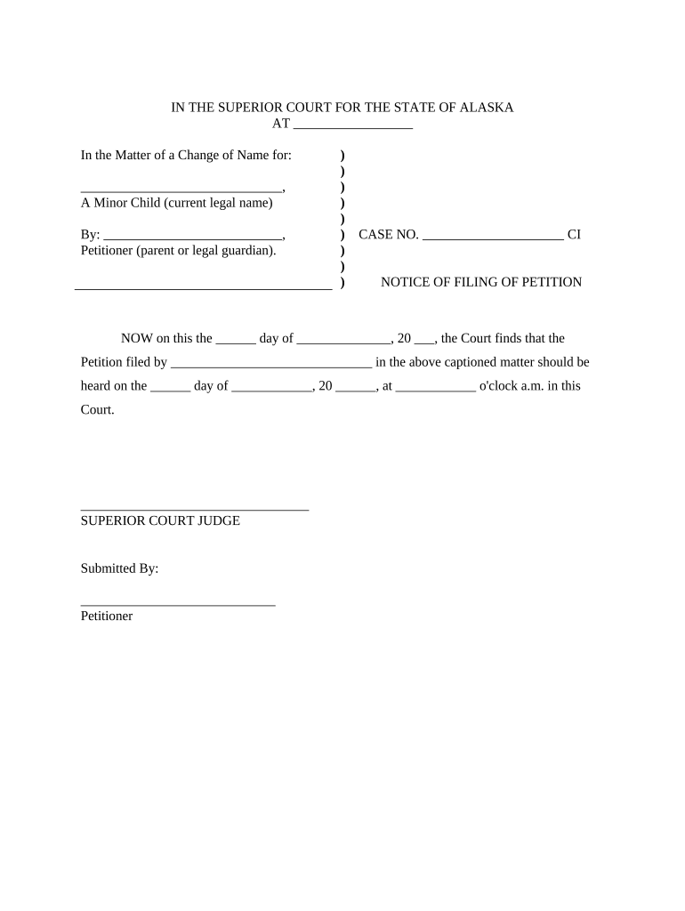 Alaska Name Change  Form