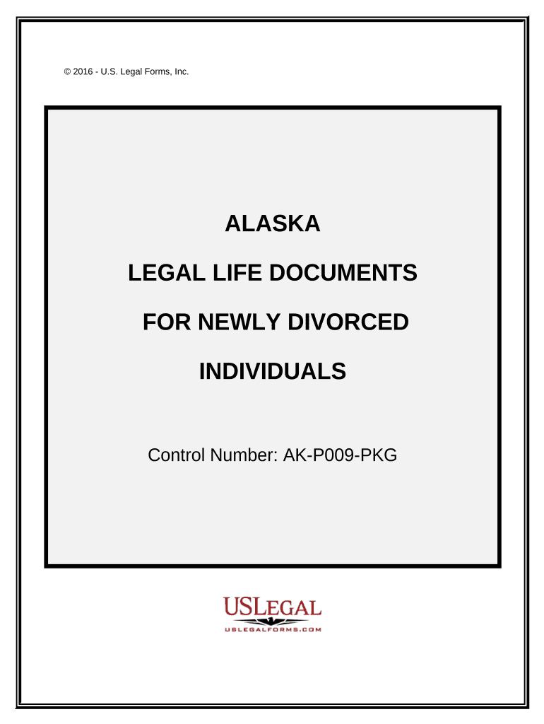 Newly Divorced Individuals Package Alaska  Form