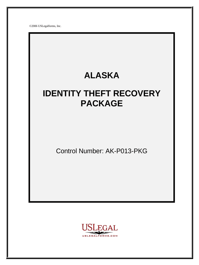 Identity Theft Recovery Package Alaska  Form