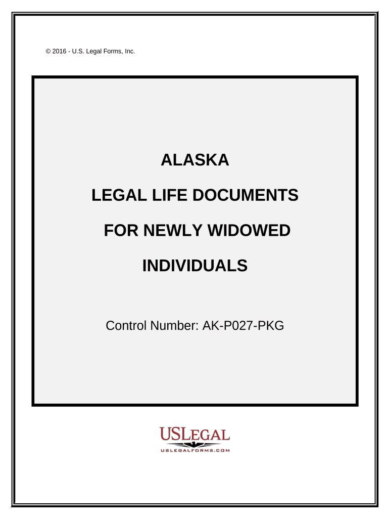Newly Widowed Individuals Package Alaska  Form