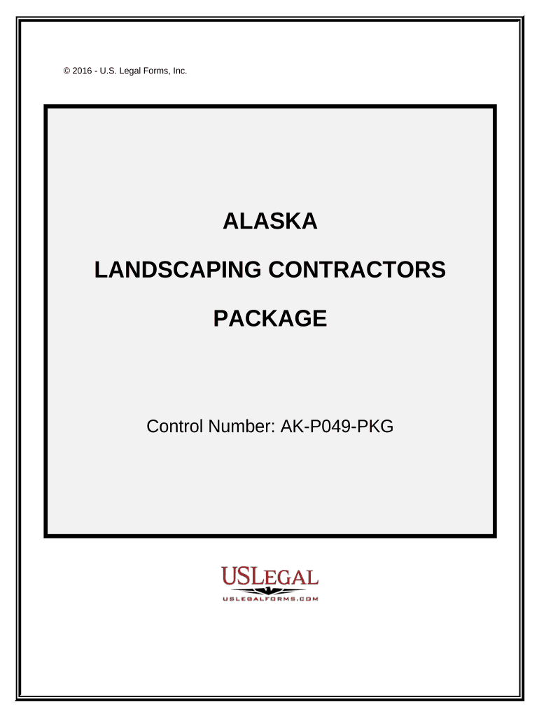 Landscaping Contractor Package Alaska  Form