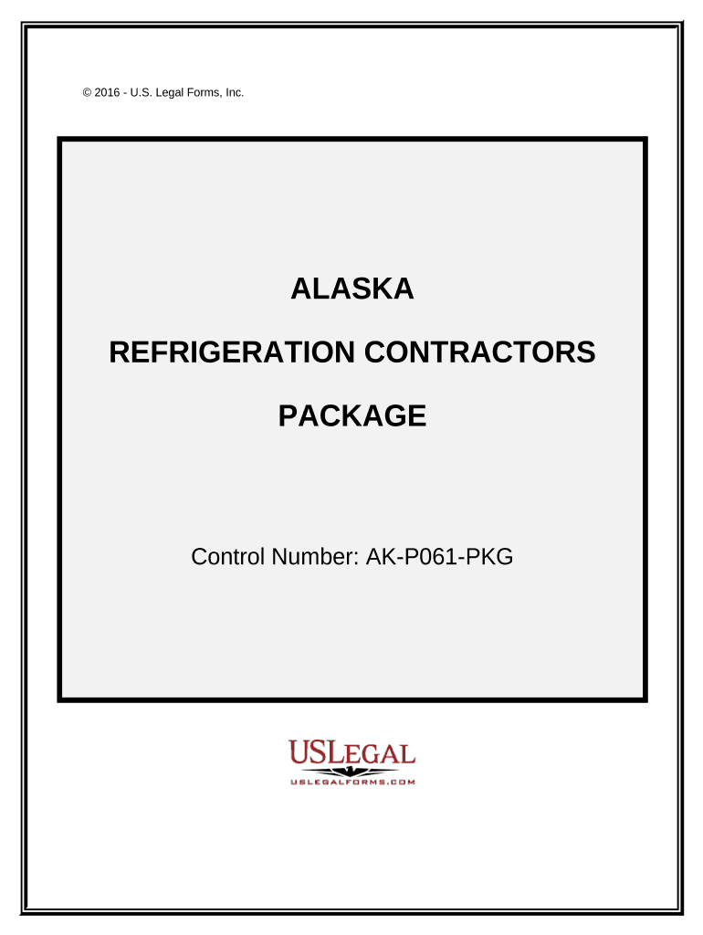 Refrigeration Contractor Package Alaska  Form