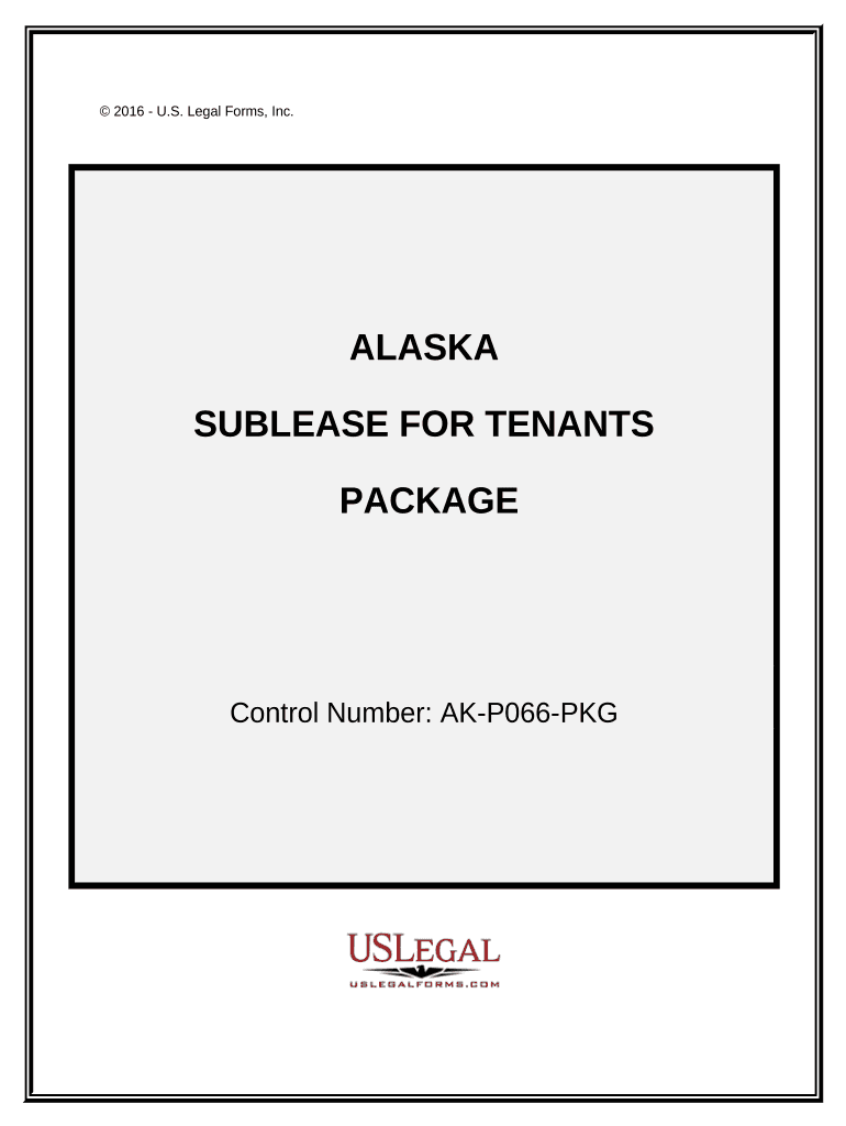 Landlord Tenant Sublease Package Alaska  Form