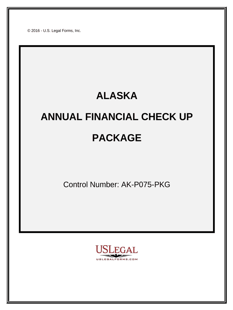 Annual Financial Checkup Package Alaska  Form