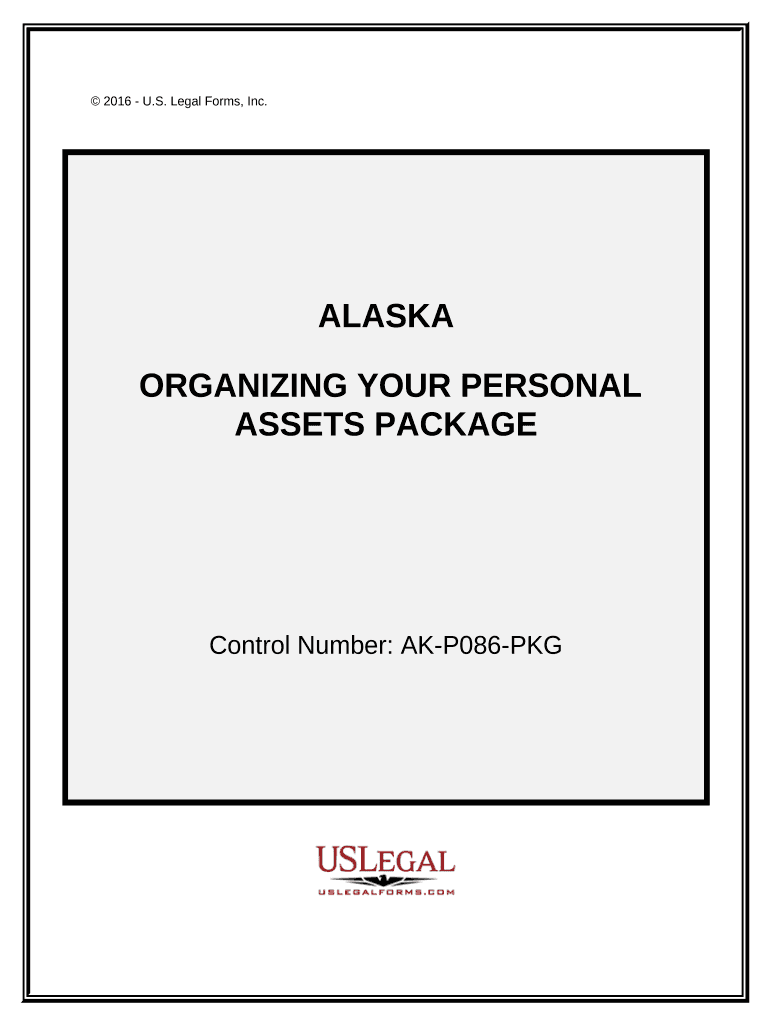 Organizing Your Personal Assets Package Alaska  Form