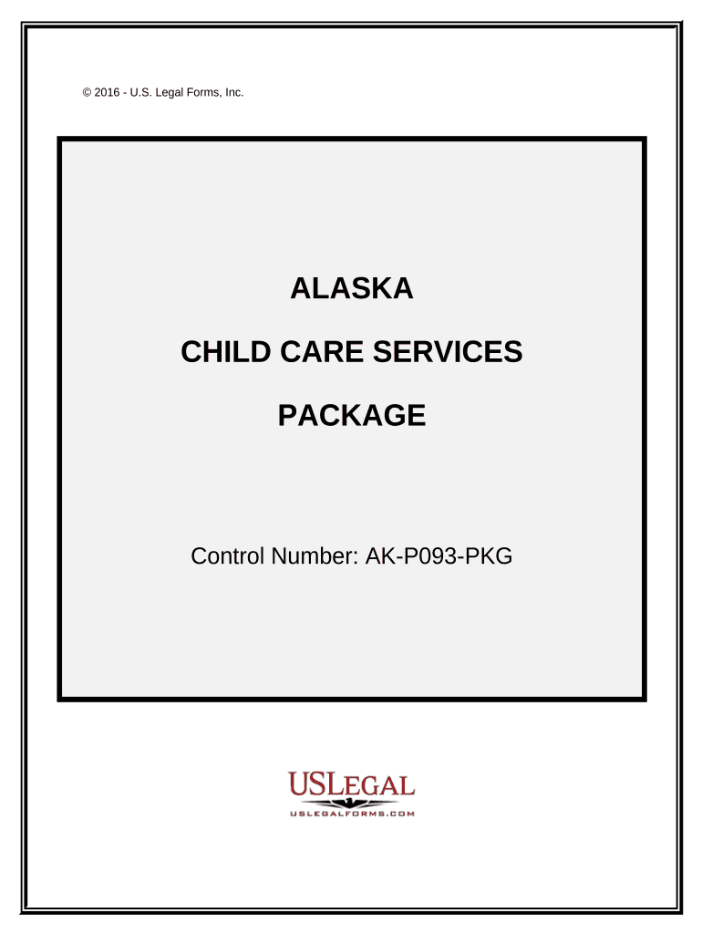 Child Care Services Package Alaska  Form