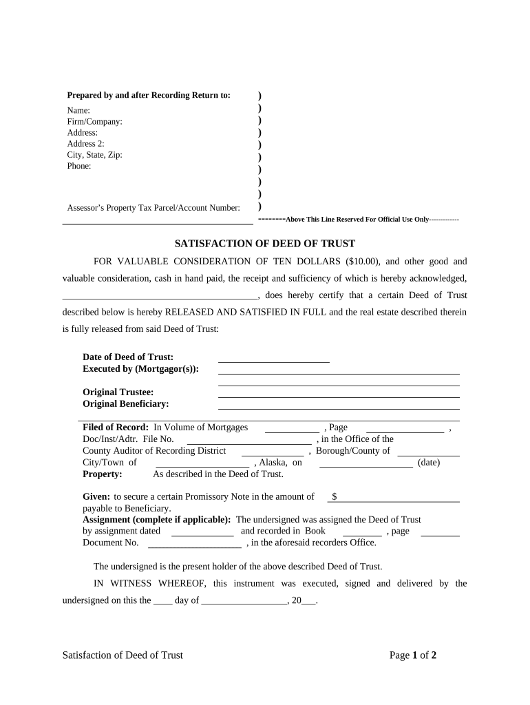 Alaska Trust  Form