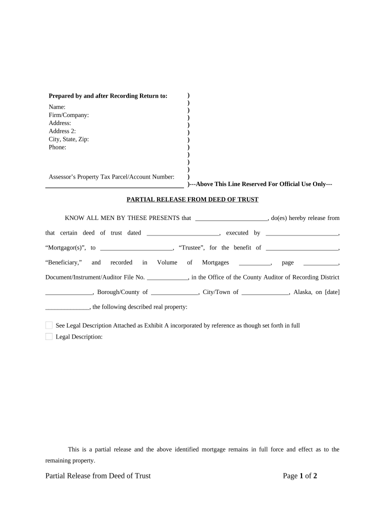 Alaska Partial  Form