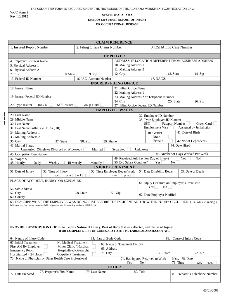 Alabama Workers  Form