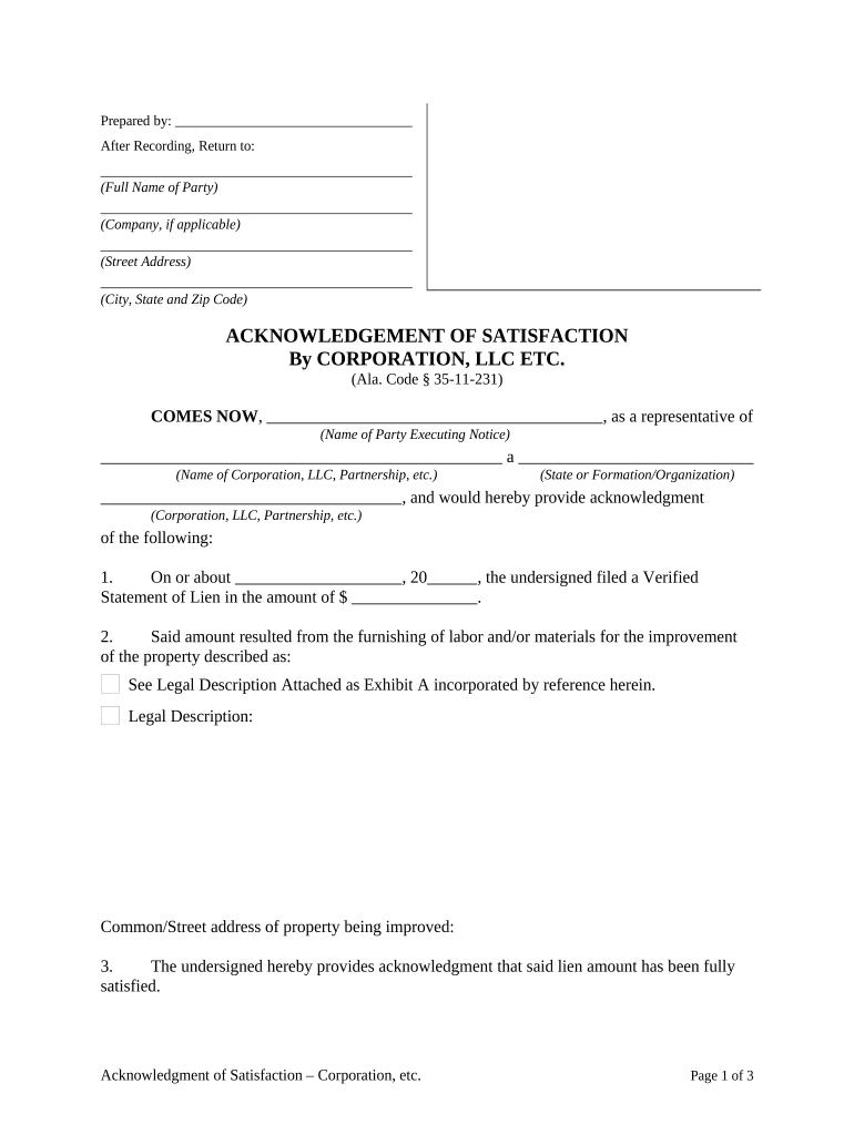 Alabama Acknowledgment  Form