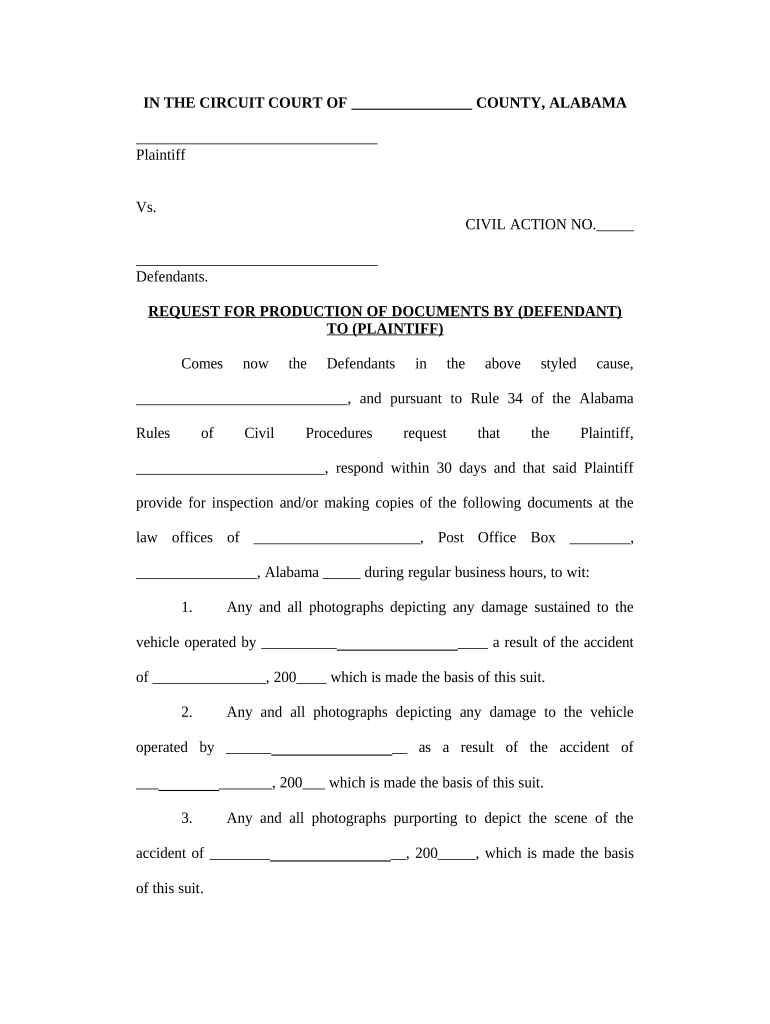 Documents Plaintiff  Form