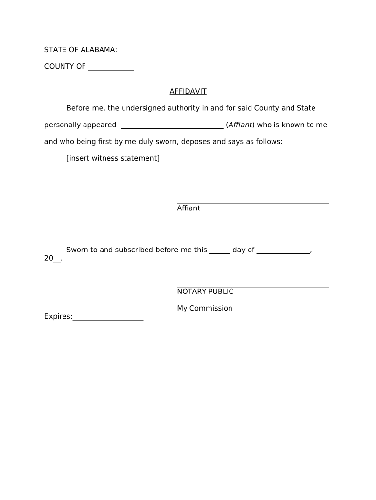 General Witness  Form