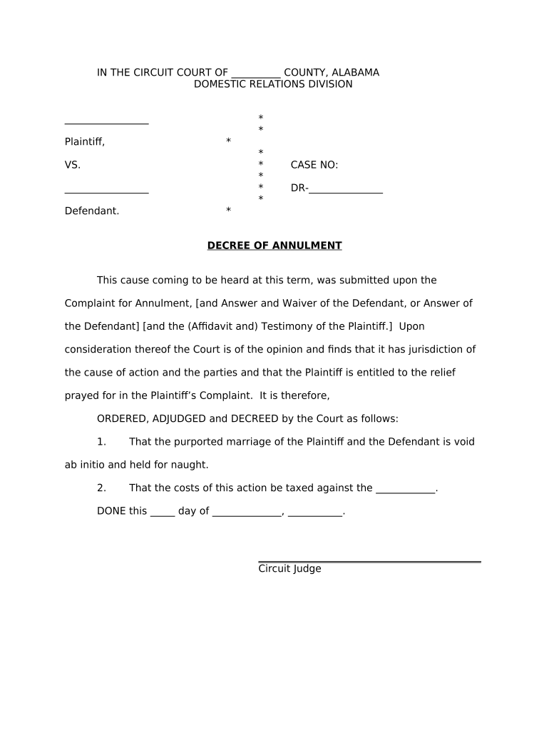Al Annulment Form Fill Out And Sign Printable PDF Template SignNow