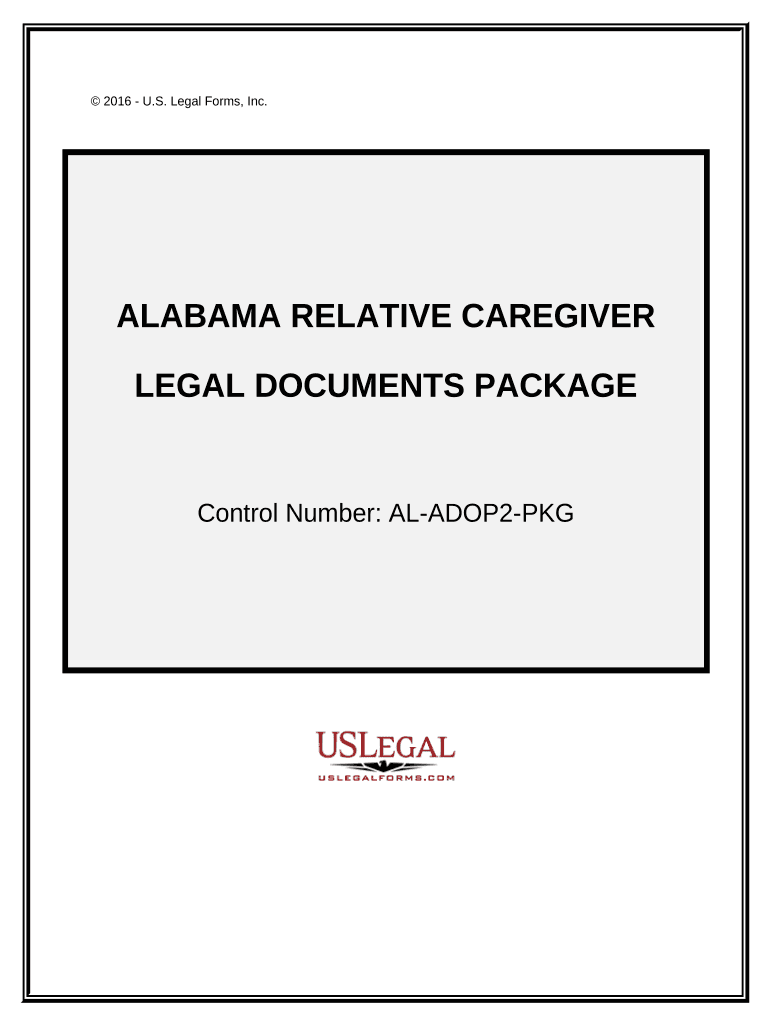 Alabama Relative Caretaker Legal Documents Package Alabama  Form