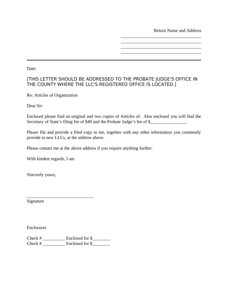 Alabama Sample Letter  Form