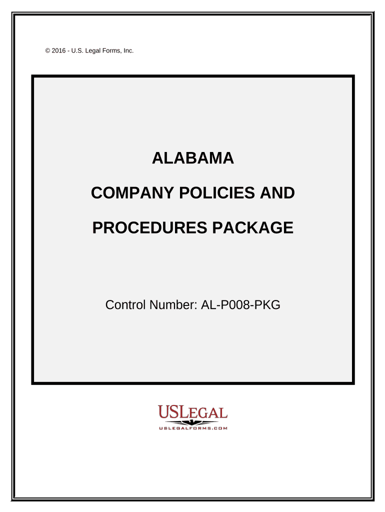 Company Employment Policies and Procedures Package Alabama  Form