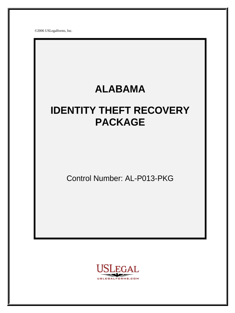 Identity Theft Recovery Package Alabama  Form