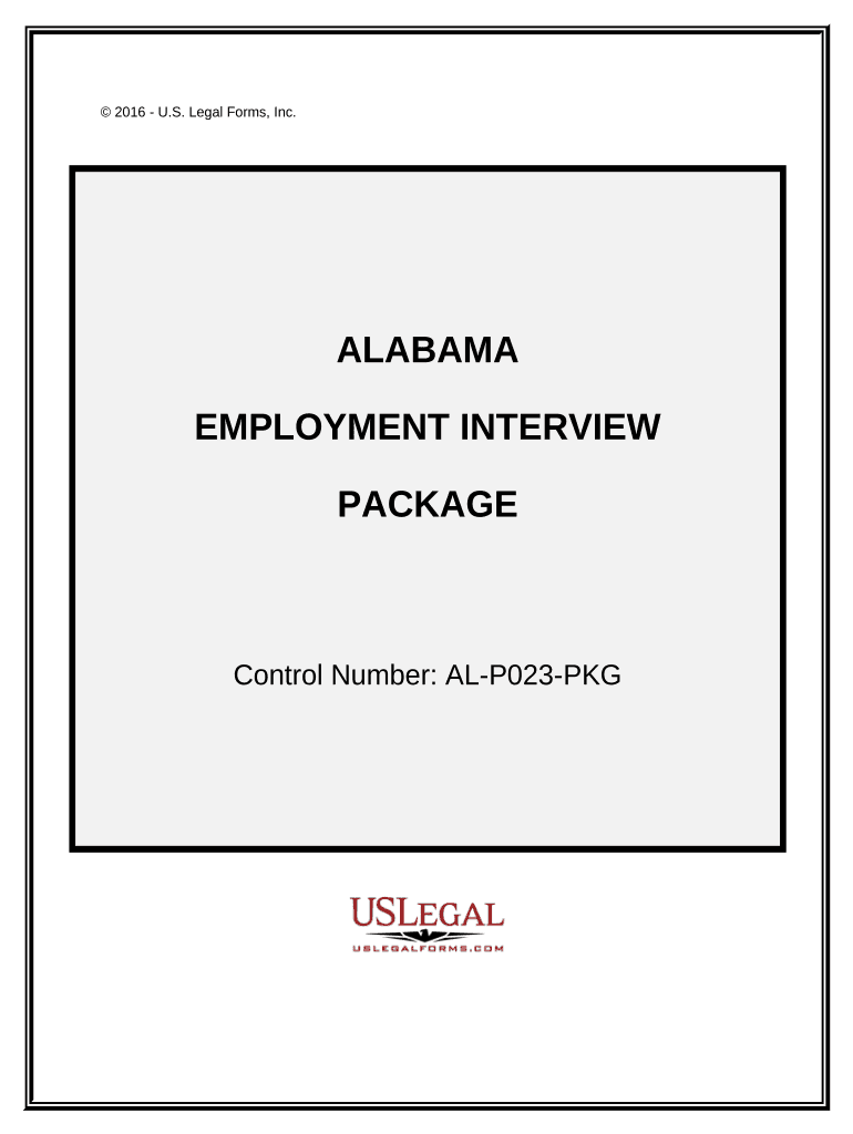 Employment Interview Package Alabama  Form