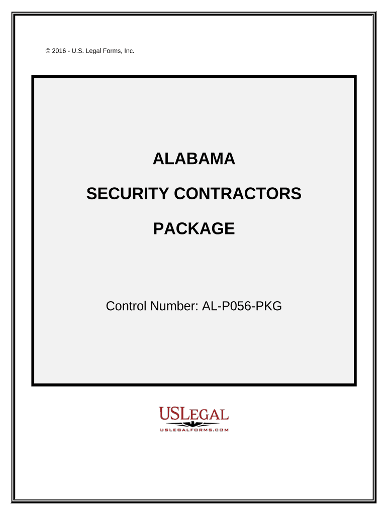 Security Contractor Package Alabama  Form