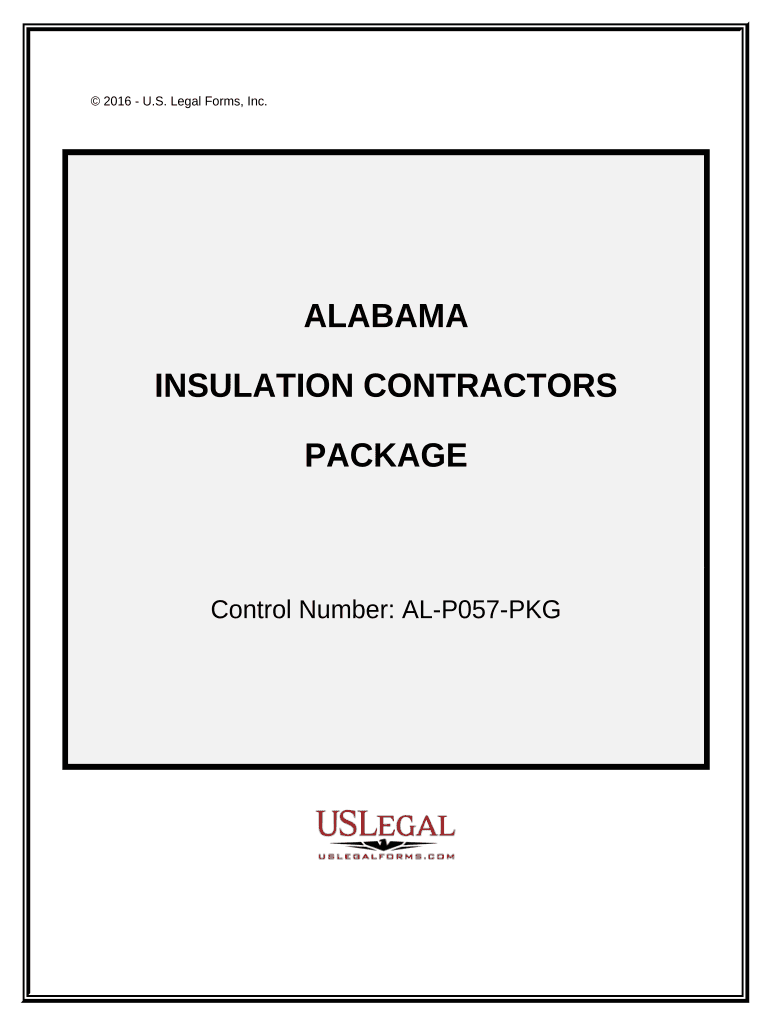 Insulation Contractor Package Alabama  Form