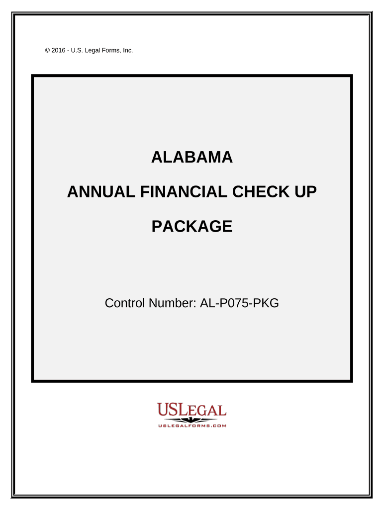 Annual Financial Checkup Package Alabama  Form