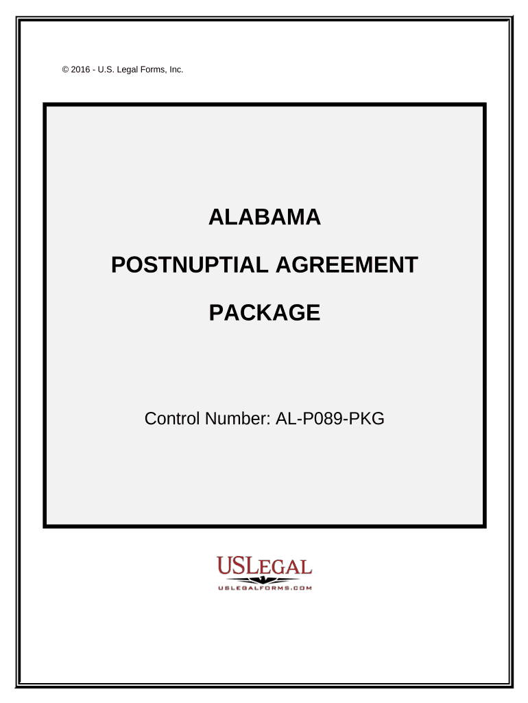 Postnuptial Agreements Package Alabama  Form