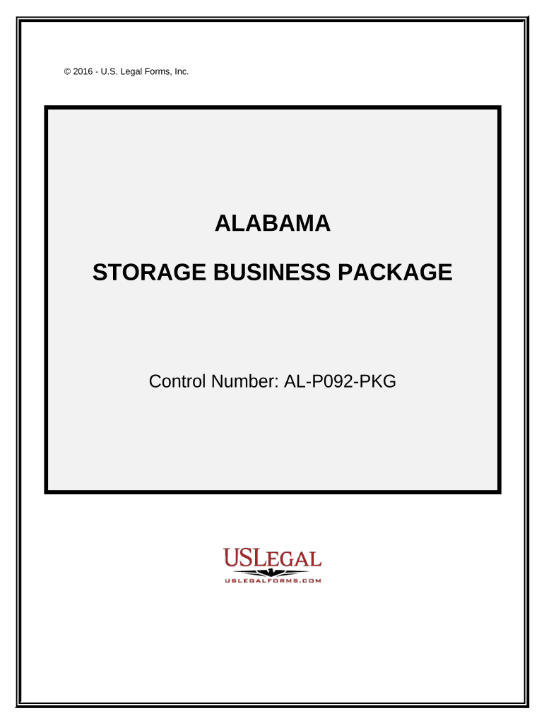 Storage Business Package Alabama  Form