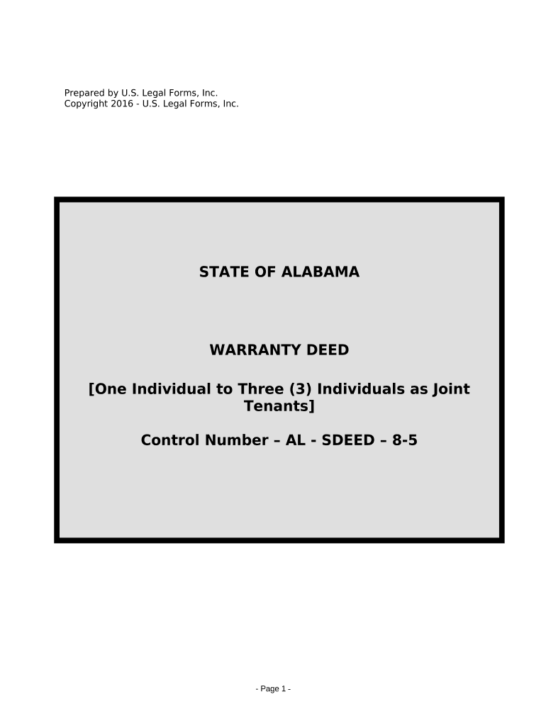 Alabama Warranty Deed  Form