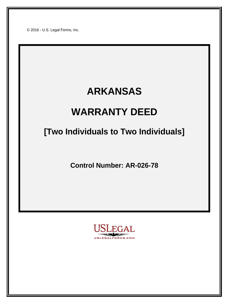 Arkansas Warranty Deed  Form
