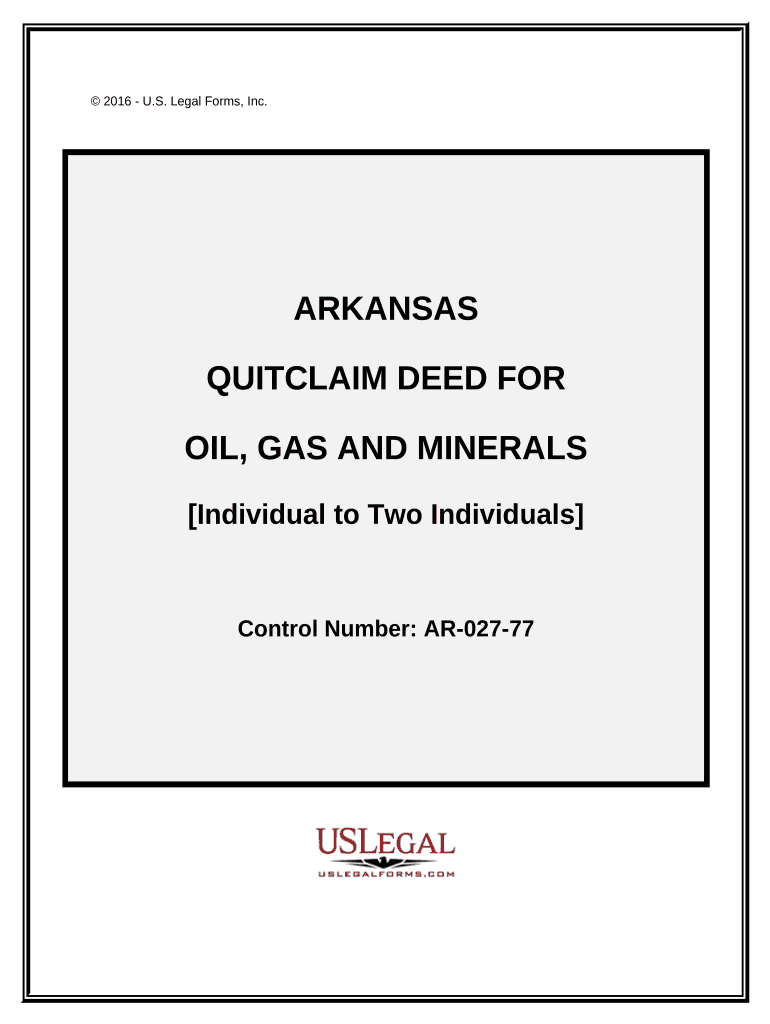 Arkansas Quitclaim Deed  Form